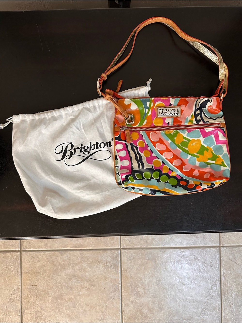 Brighton Multicolor Paisley Shoulder Bag - Orange, Pink, Green, Blue